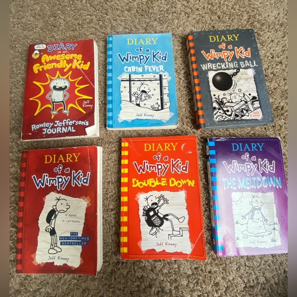 6 diary of a wimpy kid books